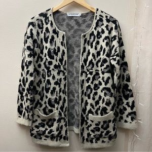 Cotton Emporium Leopard Cardigan Sweater